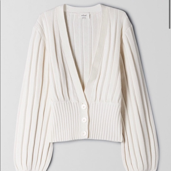 Plunge Front Cardigan in Oak